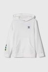 Дитяча кофта adidas Originals x Hello Kitty колір білий з капюшоном з принтом