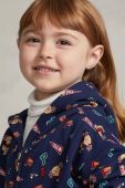 Дитяча кофта Polo Ralph Lauren колір синій з капюшоном візерунок (3637884)