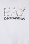 Дитяча кофта EA7 Emporio Armani колір білий з капюшоном з принтом (3380998)