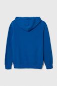 Дитяча бавовняна кофта United Colors of Benetton з капюшоном візерунок колір блакитний (3390527)