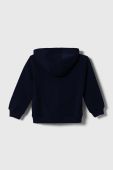 Дитяча бавовняна кофта United Colors of Benetton колір синій з капюшоном візерунок (3388183)