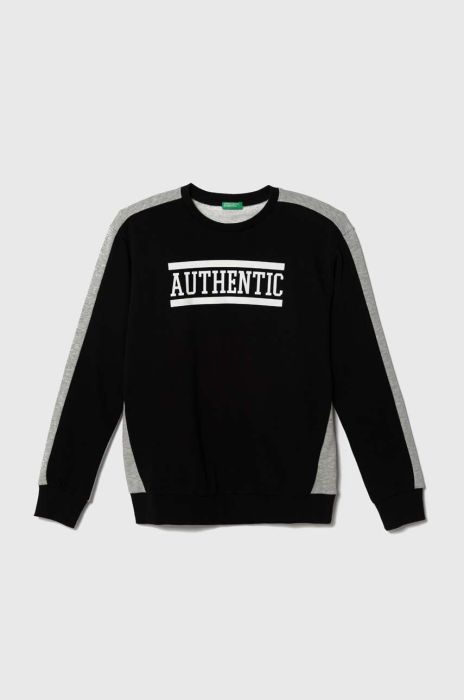 Дитяча кофта United Colors of Benetton колір чорний з принтом (3545903)