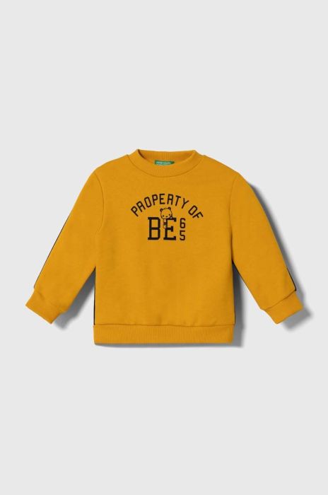 Дитяча кофта United Colors of Benetton колір жовтий з принтом (3514975)