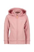 Дитяча кофта Didriksons CORIN KIDS FULLZIP колір рожевий з капюшоном однотонна