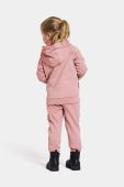 Дитяча кофта Didriksons CORIN KIDS FULLZIP колір рожевий з капюшоном однотонна