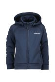 Дитяча кофта Didriksons CORIN KIDS FULLZIP колір синій з капюшоном однотонна