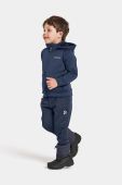 Дитяча кофта Didriksons CORIN KIDS FULLZIP колір синій з капюшоном однотонна