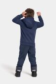 Дитяча кофта Didriksons CORIN KIDS FULLZIP колір синій з капюшоном однотонна