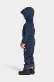 Дитяча кофта Didriksons CORIN KIDS FULLZIP колір синій з капюшоном однотонна