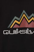 Дитяча кофта Quiksilver BIG LOGO SNOW OTLR колір чорний з капюшоном з принтом