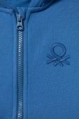 Дитяча кофта United Colors of Benetton з капюшоном візерунок колір блакитний (3601468)