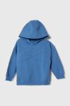 Дитяча кофта United Colors of Benetton з капюшоном однотонна колір блакитний (3637948)