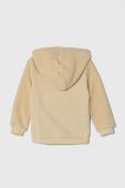 Дитяча кофта United Colors of Benetton колір бежевий з капюшоном з аплікацією