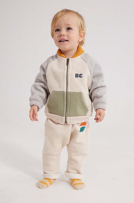 Кофта для немовлят Bobo Choses колір бежевий з аплікацією