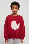 Дитяча бавовняна кофта Bobo Choses колір червоний з принтом