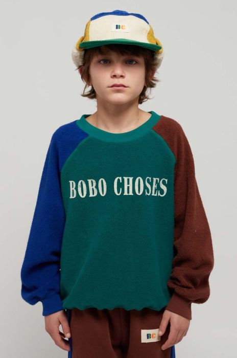 Дитяча бавовняна кофта Bobo Choses з аплікацією колір барвистий