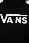Дитяча кофта Vans VN000AMHBLK1 VANS CLASSIC FZ колір чорний з капюшоном з принтом