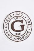 Бавовняна кофта Guess чоловіча колір білий з аплікацією