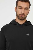 Кофта Guess чоловіча колір чорний з капюшоном однотонна (3381026)