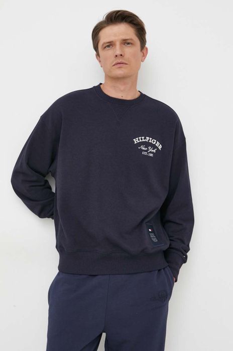Кофта Tommy Hilfiger чоловіча колір синій з аплікацією (3372518)
