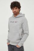 Кофта Tommy Hilfiger чоловіча колір сірий з капюшоном візерунок