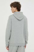 Бавовняна кофта Les Deux чоловіча колір сірий з капюшоном меланж