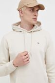 Кофта Tommy Jeans чоловіча колір бежевий з капюшоном однотонна (3532792)