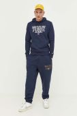 Бавовняна кофта Tommy Jeans чоловіча колір синій з капюшоном з принтом (3276683)