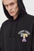 Кофта Tommy Jeans чоловіча колір чорний з капюшоном з аплікацією (3284043)