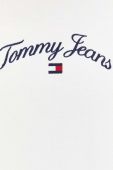 Бавовняна кофта Tommy Jeans чоловіча колір бежевий з капюшоном однотонна