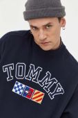 Бавовняна кофта Tommy Jeans чоловіча колір синій меланж (3324608)