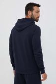 Бавовняна кофта BOSS чоловіча з капюшоном з принтом колір темно-синій (3353886)