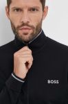 Кофта BOSS чоловіча колір чорний з аплікацією (3319574)