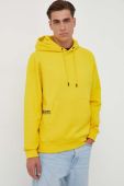 Кофта Boss Orange BOSS ORANGE чоловіча колір жовтий з капюшоном з принтом