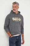 Кофта Pepe Jeans Meier чоловіча колір сірий з капюшоном з принтом