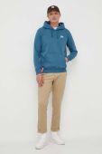 Кофта Alpha Industries чоловіча з капюшоном з принтом колір блакитний