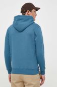 Кофта Alpha Industries чоловіча з капюшоном з принтом колір блакитний