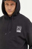 Кофта DC чоловіча колір чорний з капюшоном візерунок