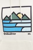 Кофта Quiksilver чоловіча колір бежевий з капюшоном з принтом (3590865)