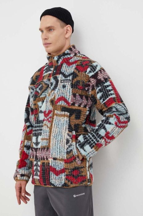 Спортивна кофта Columbia Rugged Ridge II Sherpa колір коричневий візерунок