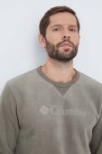 Флісова кофта Columbia колір зелений однотонна