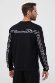 Бавовняна кофта EA7 Emporio Armani чоловіча колір чорний з аплікацією (3332699)