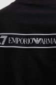 Бавовняна кофта EA7 Emporio Armani чоловіча колір чорний з аплікацією (3332699)