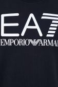 Бавовняна кофта EA7 Emporio Armani чоловіча колір чорний з аплікацією (3510065)