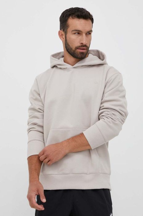 Кофта adidas Originals чоловіча колір бежевий з капюшоном однотонна (3359912)