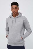 Кофта adidas Originals чоловіча колір сірий з капюшоном меланж (3383236)