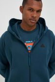 Кофта adidas Z.N.E чоловіча з капюшоном однотонна колір блакитний