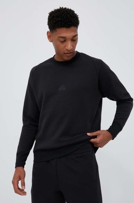 Кофта adidas Z.N.E чоловіча колір чорний з капюшоном однотонна