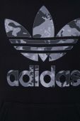 Кофта adidas Originals чоловіча колір чорний з капюшоном з принтом (3383248)
