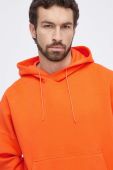 Кофта adidas Originals чоловіча колір помаранчевий з капюшоном з аплікацією